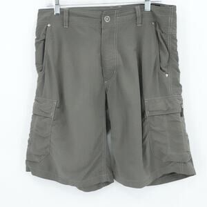 Kuhl Cargo‎ Shorts Mens 32 Gray Quick Dry Hiking Outdoor Stretch Utility Pockets